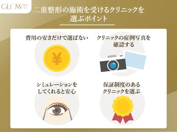 二重整形の施術を受けるクリニックを選ぶポイント