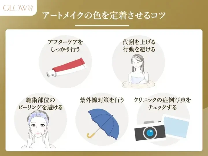 アートメイクの色を定着させるコツ