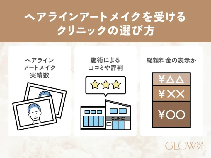 ヘアラインアートメイクを受けるクリニックの選び方