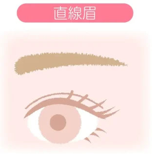 直線眉