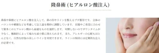 はらクリニック　隆鼻術 (ヒアルロン酸注入)　施術メニュー画像