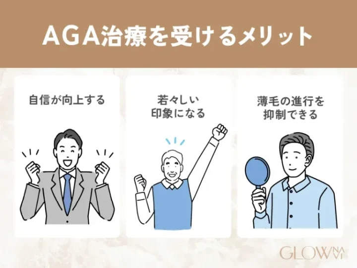 AGA治療を受けるメリット3つ