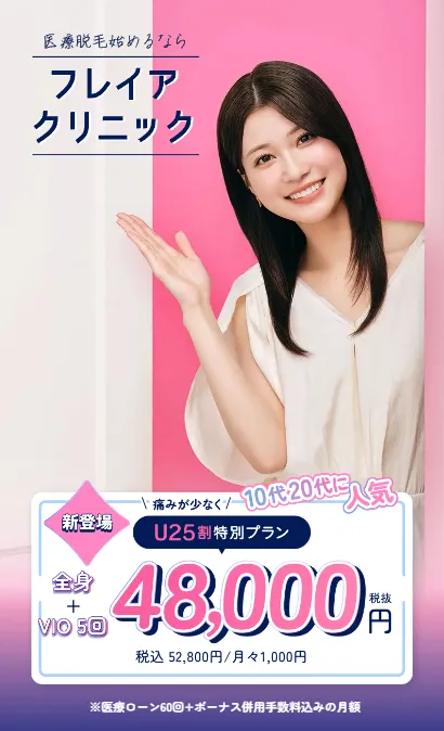 フレイアクリニック　医療脱毛のLP画像